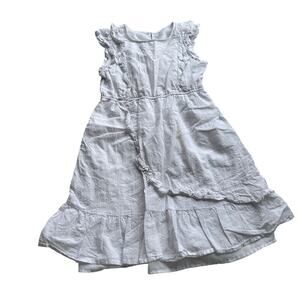 Wonder Nation White Eyelet Lined Dress Plus Size Large